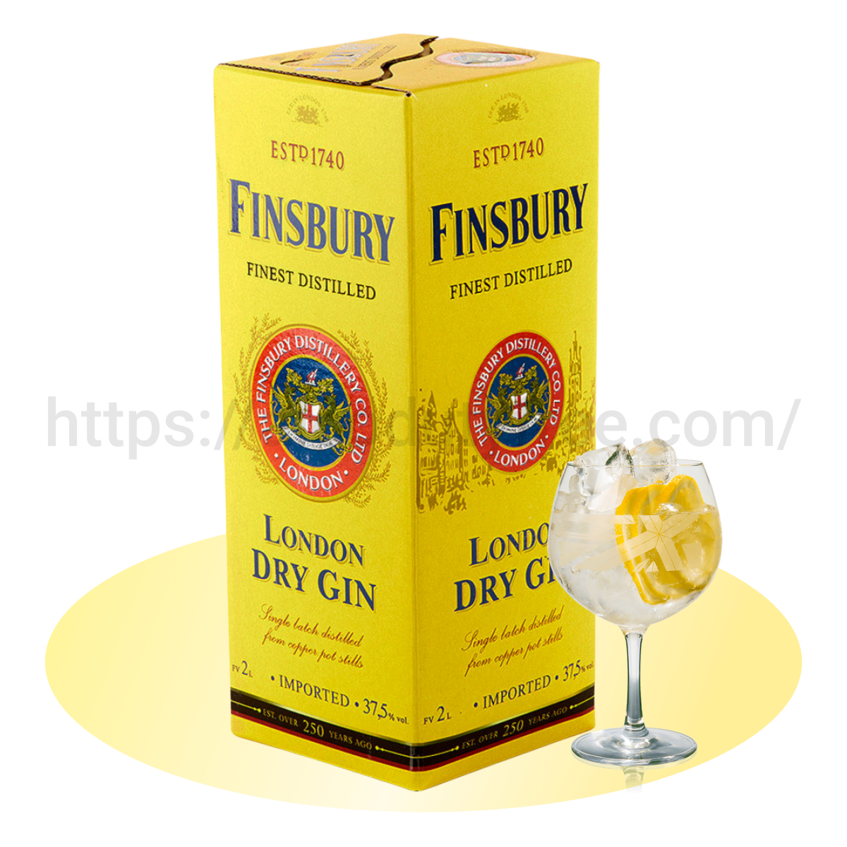 ДЖИН ФИНСБЕРИ (FINSBURY LONDON DRY GIN) 2 Л